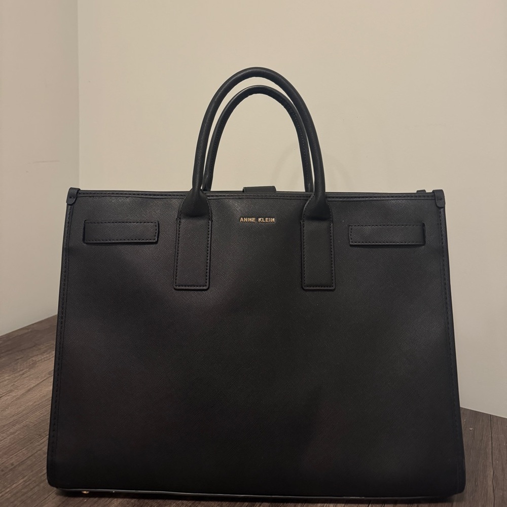 NWOT Anne Klein Black Large Tote Purse / Work Bag